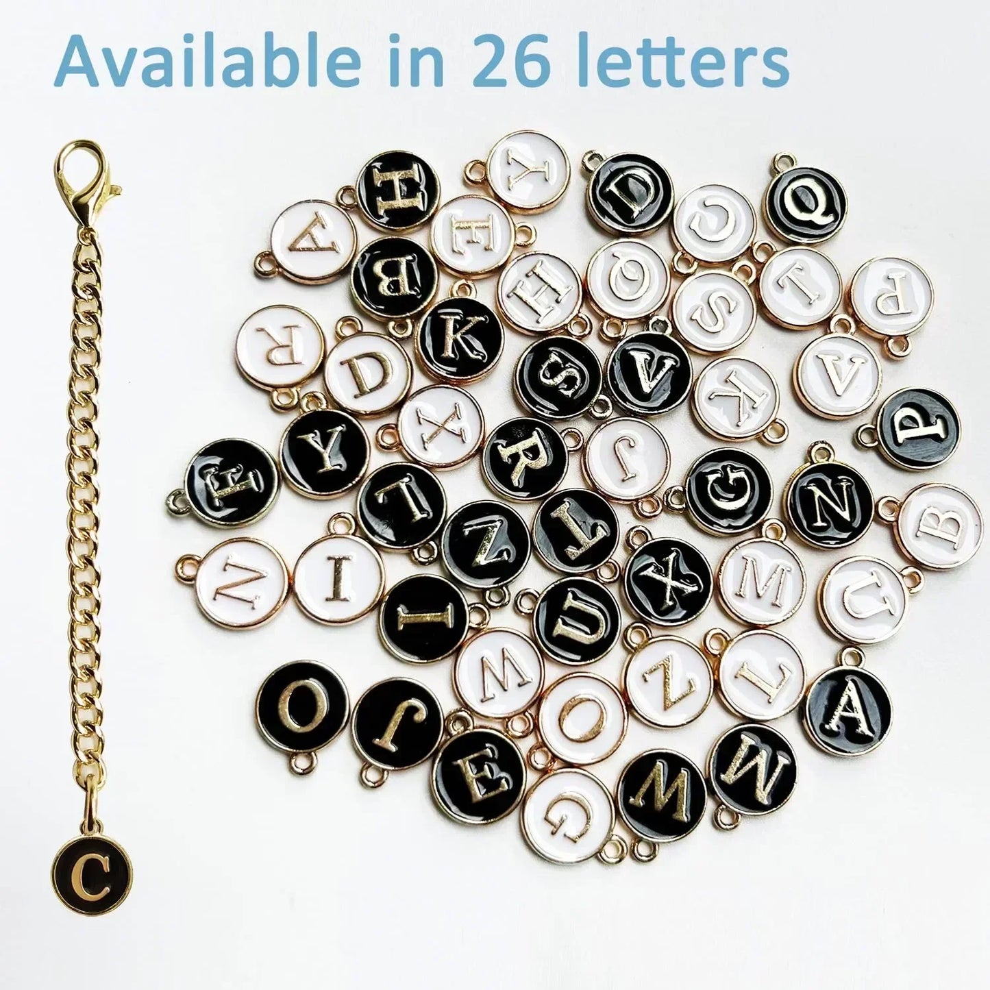 Luxurious Letter Charm Accessories for Stanley Cup Initial Name