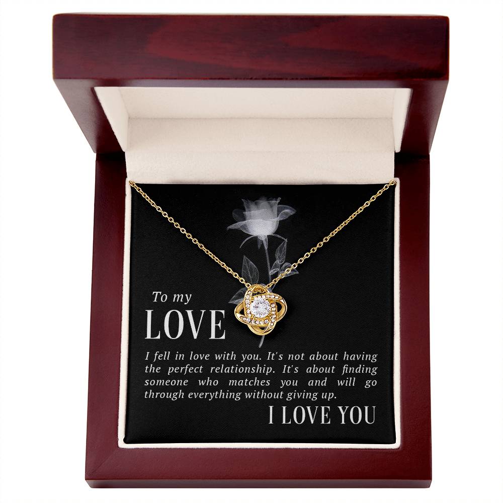 Love Knot Necklace (Yellow & White Gold Variants)