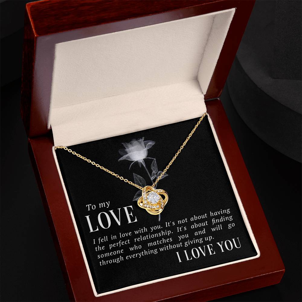 Love Knot Necklace (Yellow & White Gold Variants)