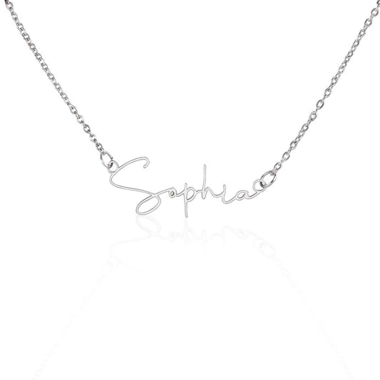 Signature Name Necklace (No Message Card)