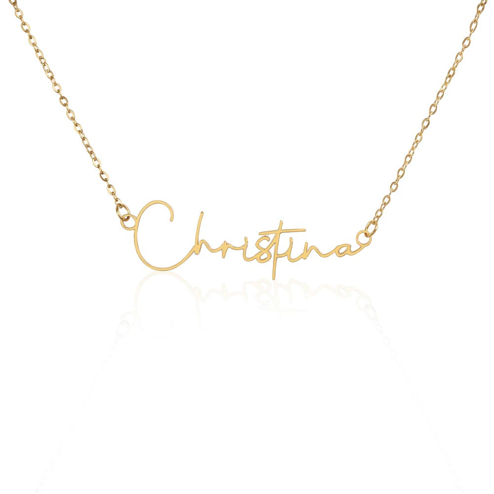 Signature Name Necklace (No Message Card)