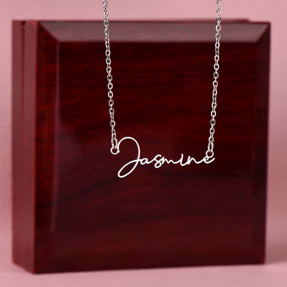 Signature Name Necklace (No Message Card)