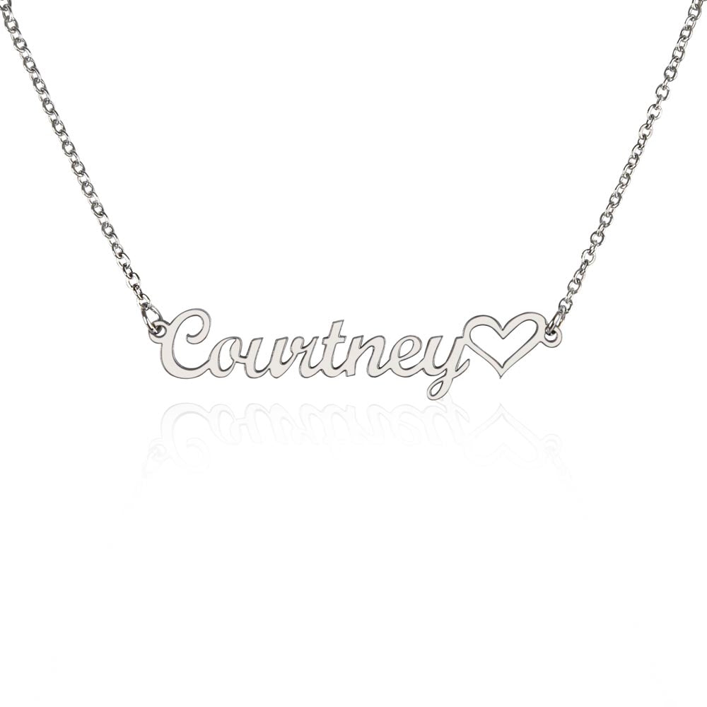 Name Necklace + Heart (No MC)