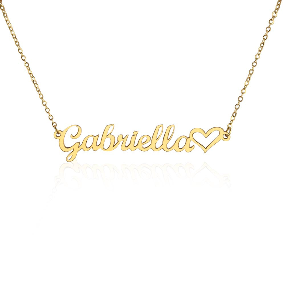 Name Necklace + Heart (No MC)