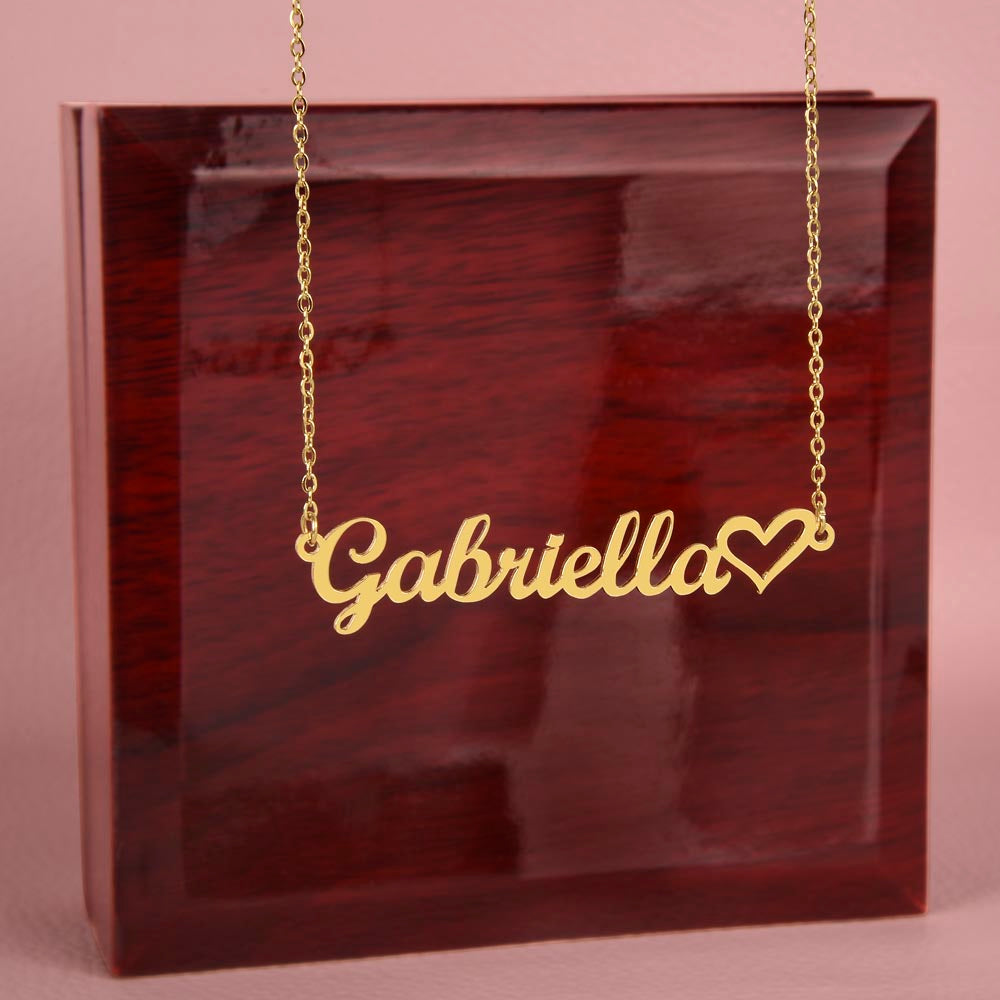 Name Necklace + Heart (No MC)