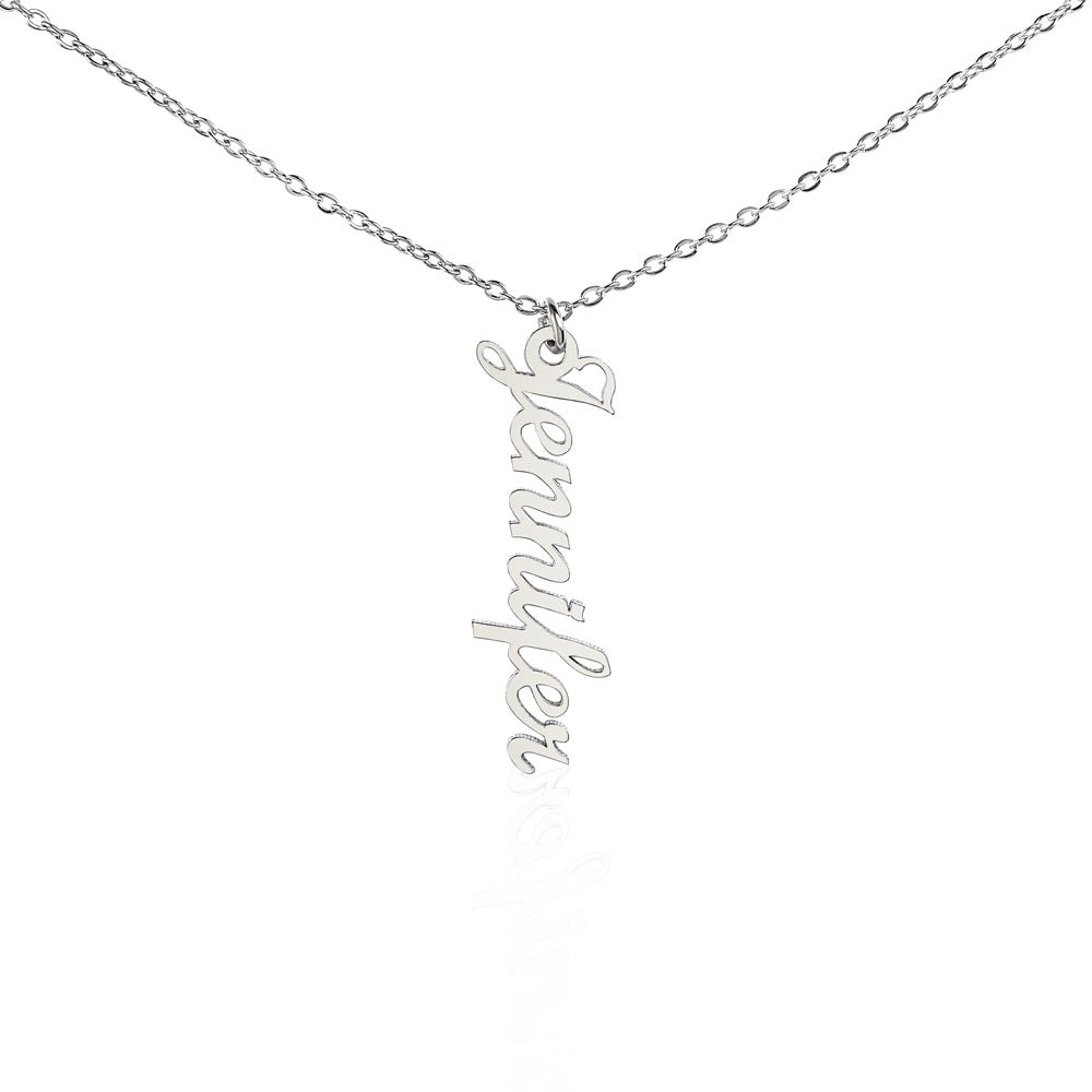 Vertical Name Necklace (No Message Card)