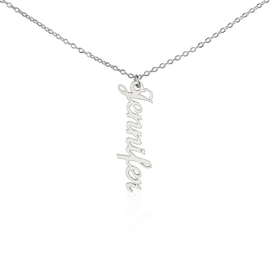 Vertical Name Necklace (No Message Card)