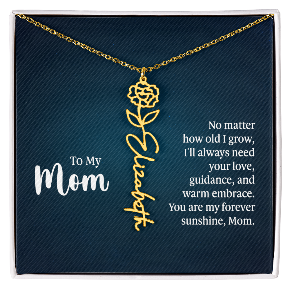 Flower Name Necklace