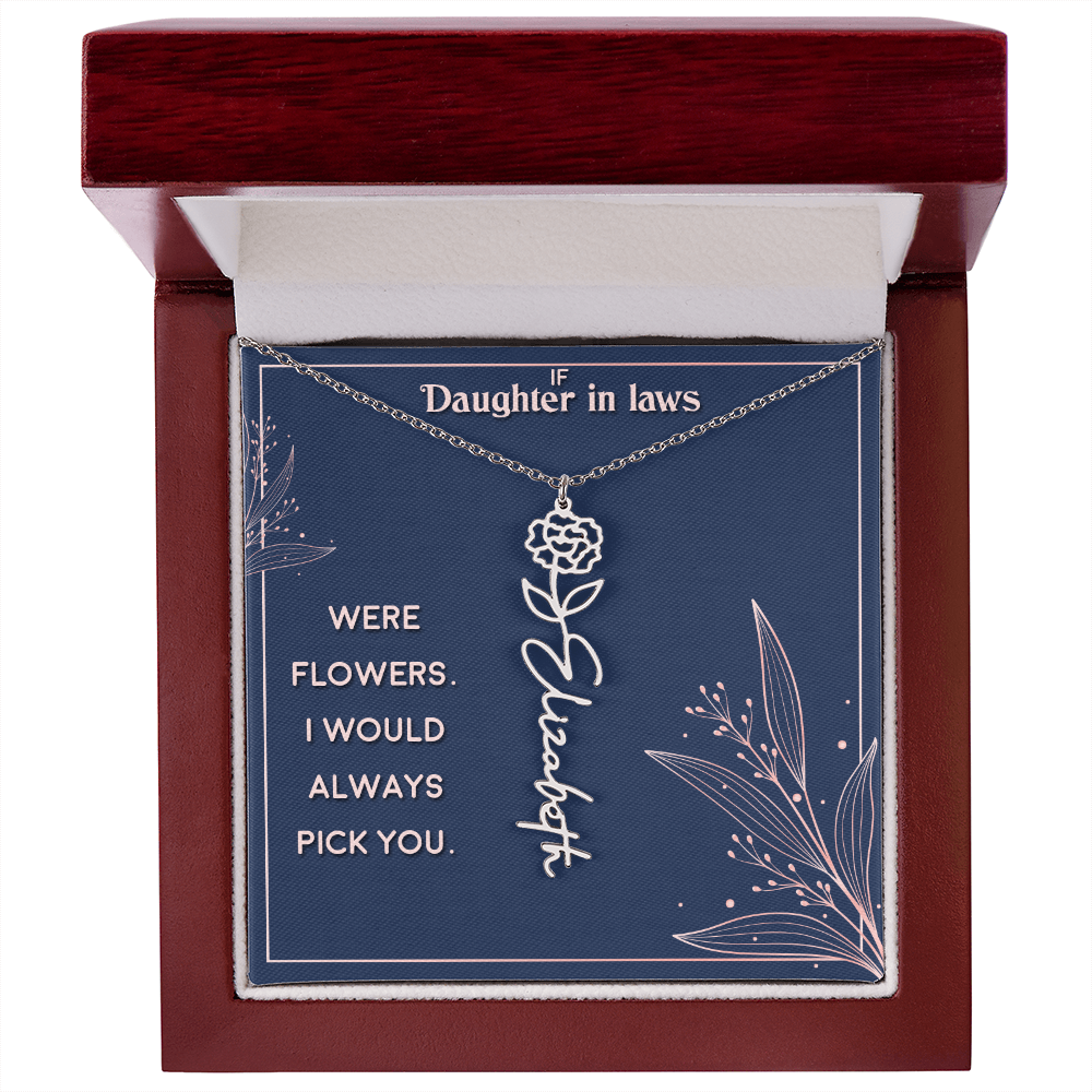 Flower Name Necklace