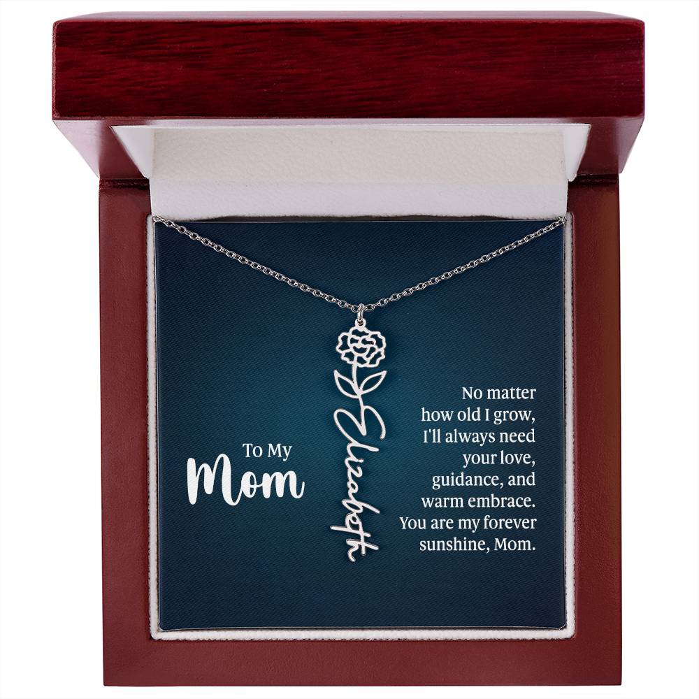 Flower Name Necklace