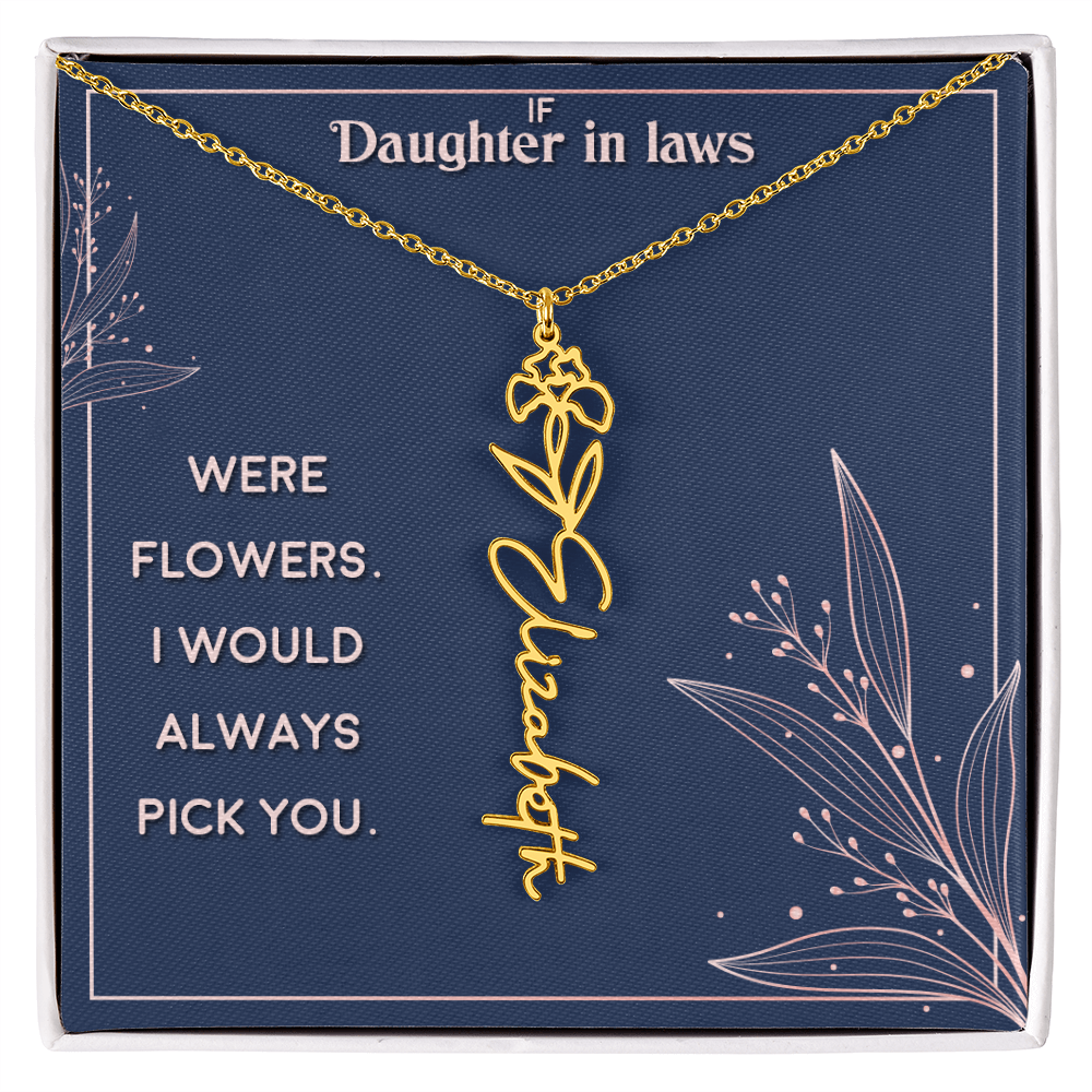 Flower Name Necklace