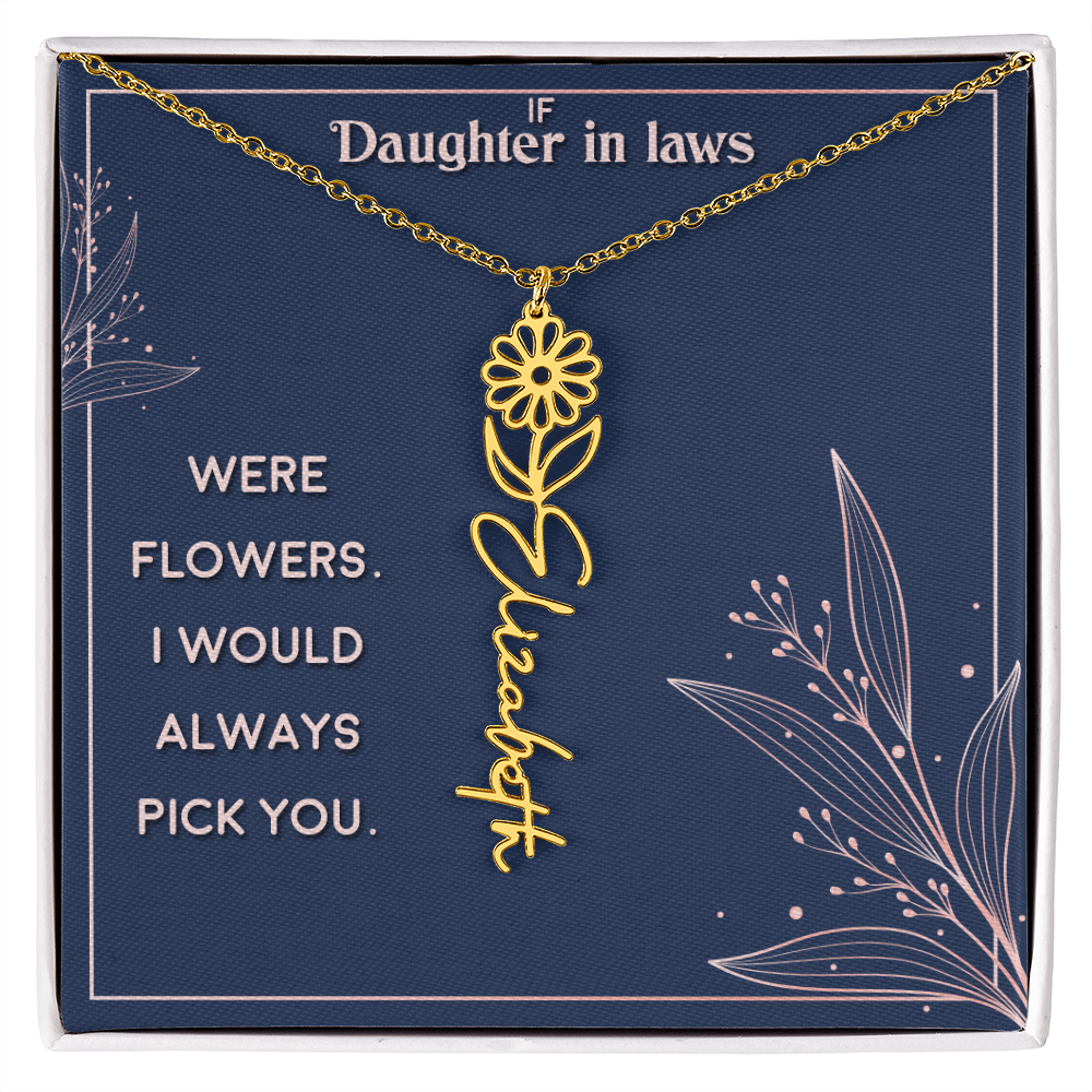 Flower Name Necklace