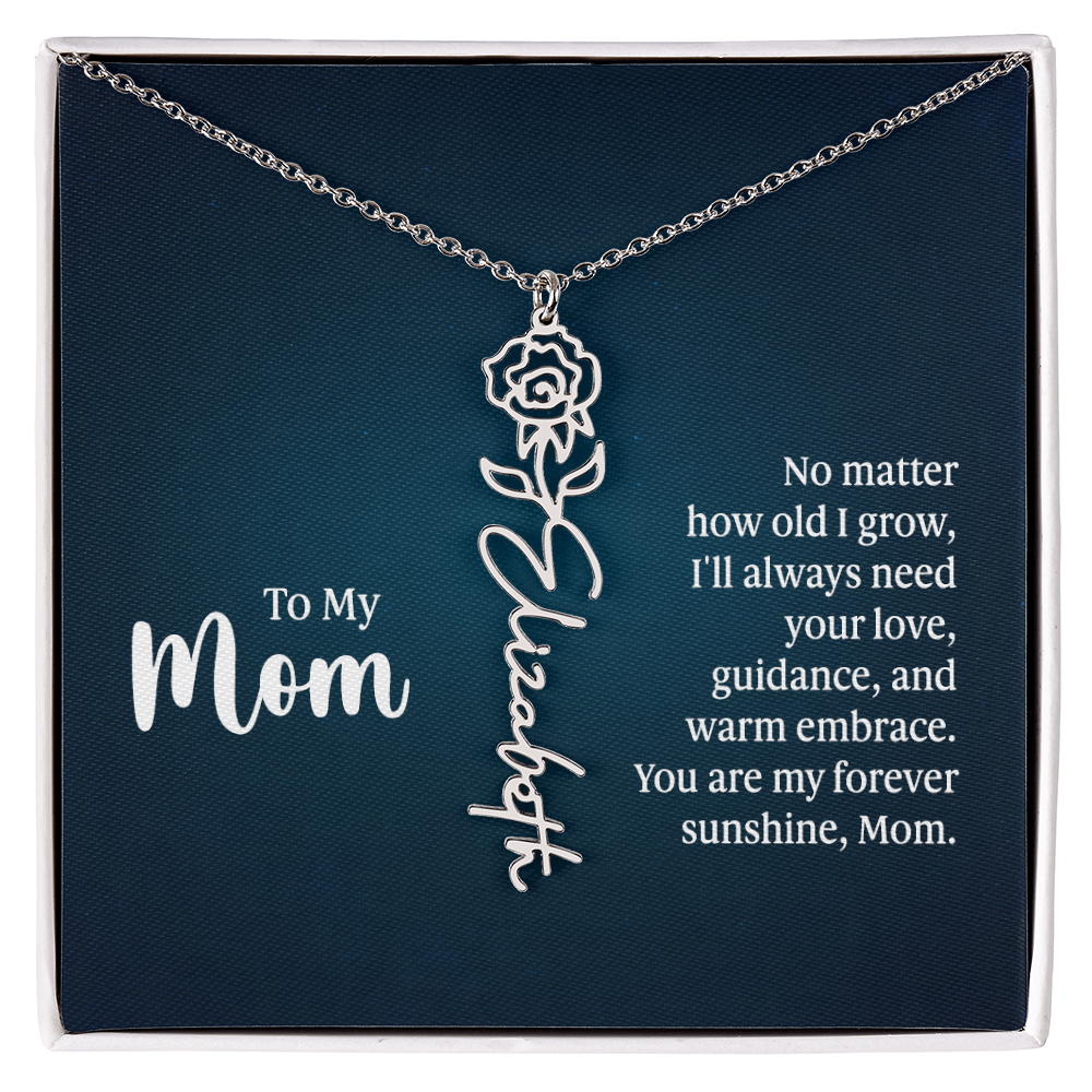 Flower Name Necklace