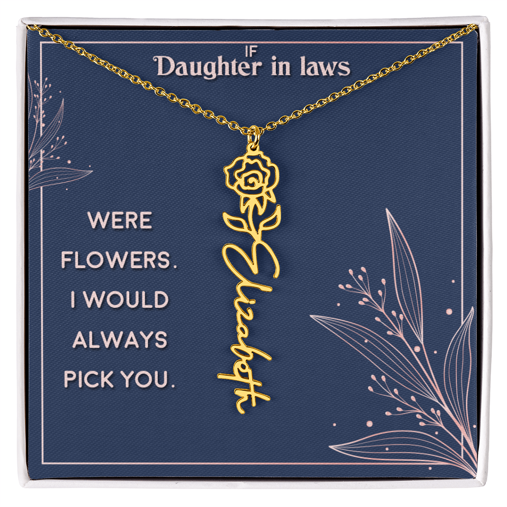 Flower Name Necklace