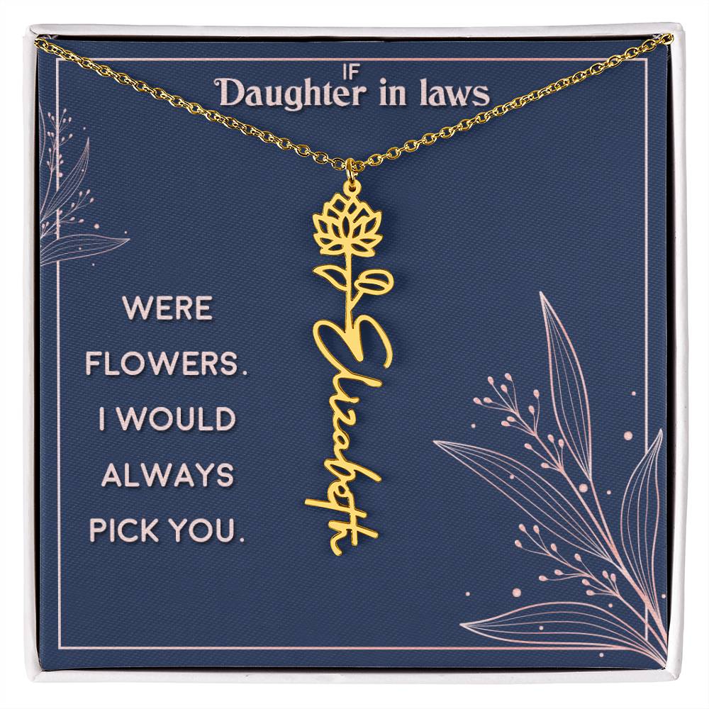 Flower Name Necklace