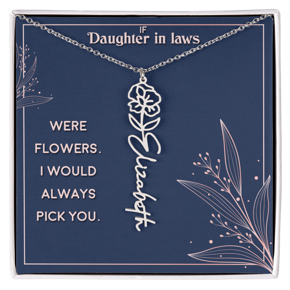 Flower Name Necklace