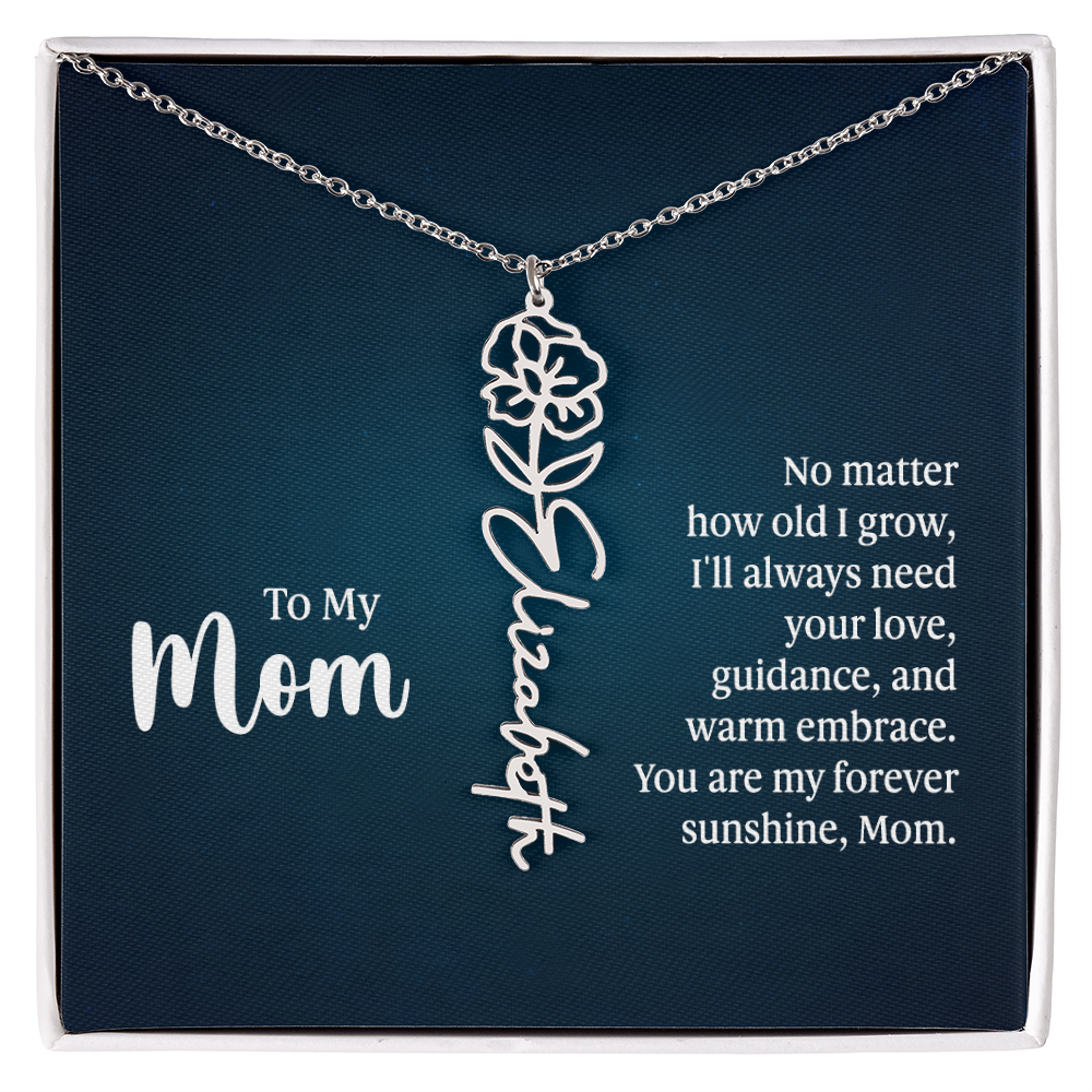 Flower Name Necklace