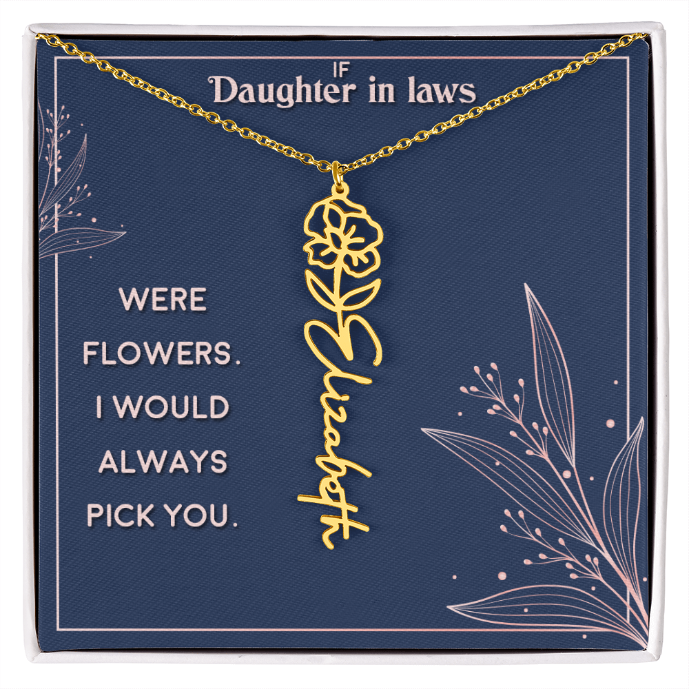 Flower Name Necklace