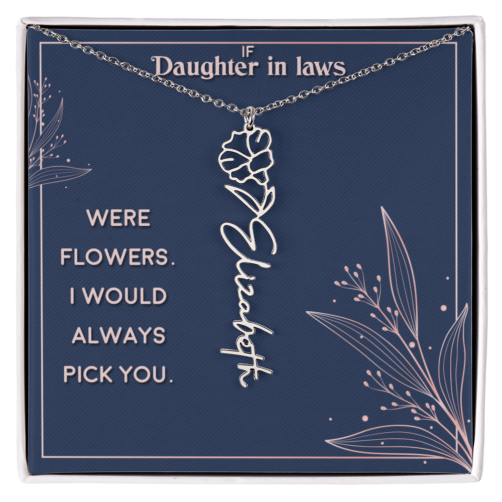 Flower Name Necklace