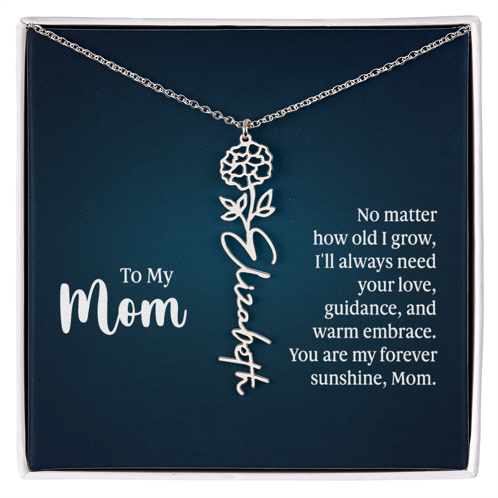 Flower Name Necklace