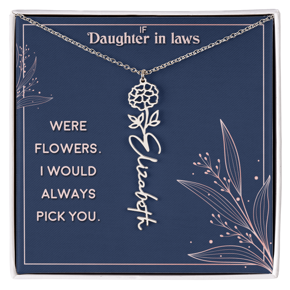 Flower Name Necklace