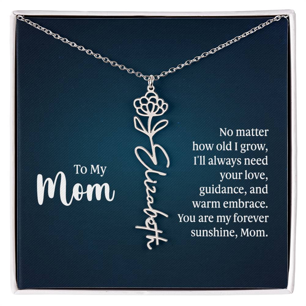 Flower Name Necklace