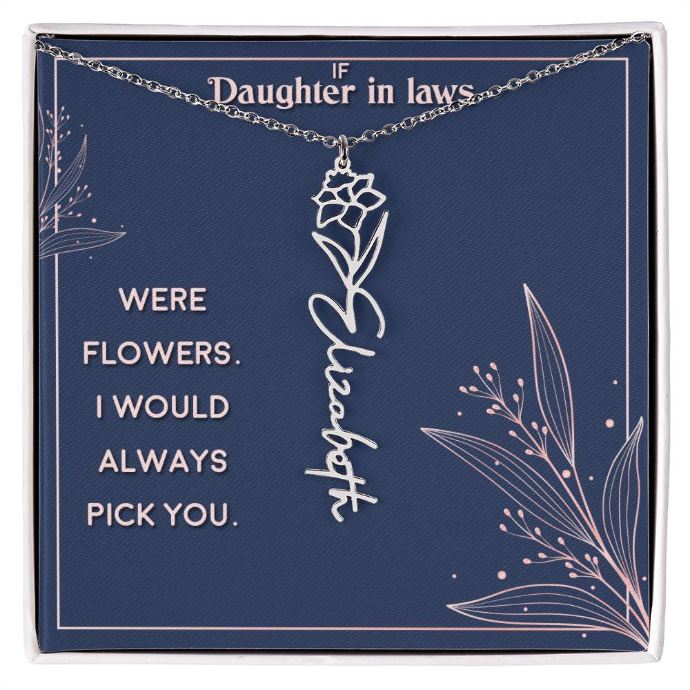 Flower Name Necklace